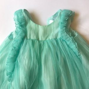 Cherokee Girls' Sleeveless Dress Aqua Blue 3T